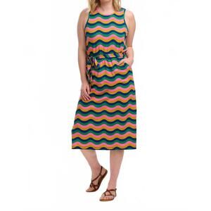 NEW SAGE & CLARE rory jersey midi dress in rainbow waves